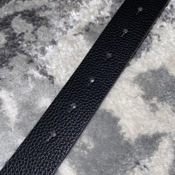 Mickey Mouse silhouette Sliver Buckle Black Faux Leather Belt - Picture 6 of 7